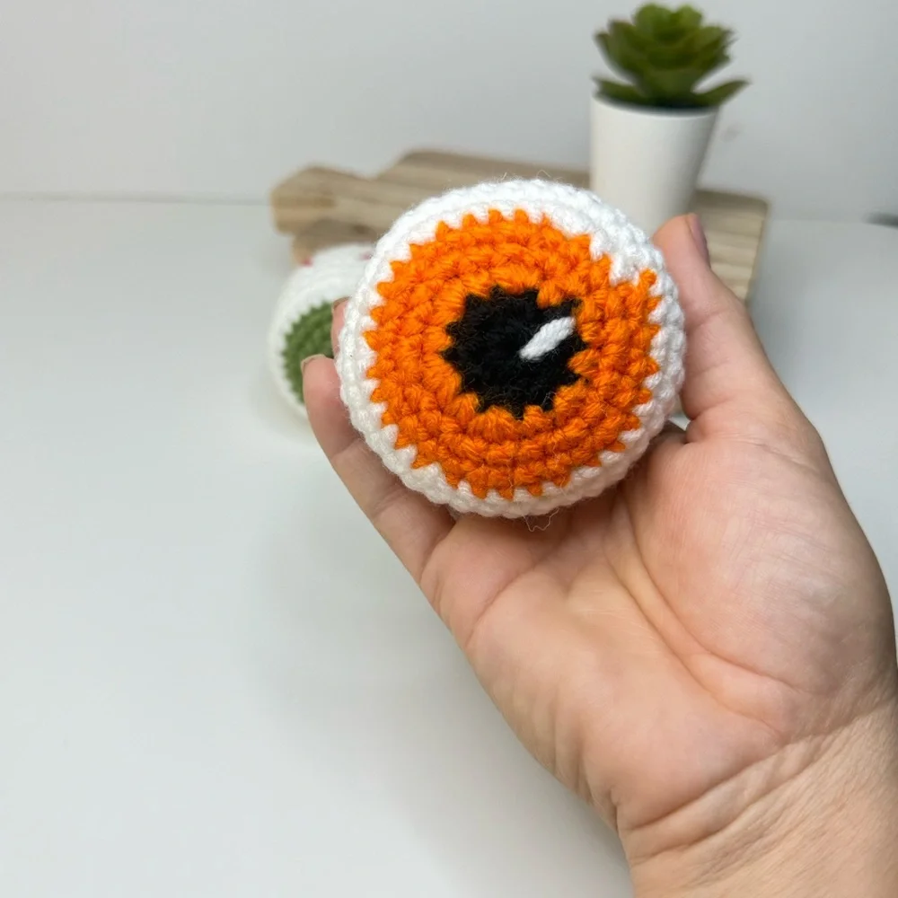 Cat Toy Handmade Halloween Eyeball Catnip Toys Pair of two